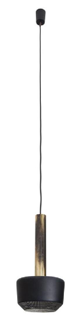 TRE LAMPADE A SOSPENSIONE, anni '60.  Ottone, (1 of 1)