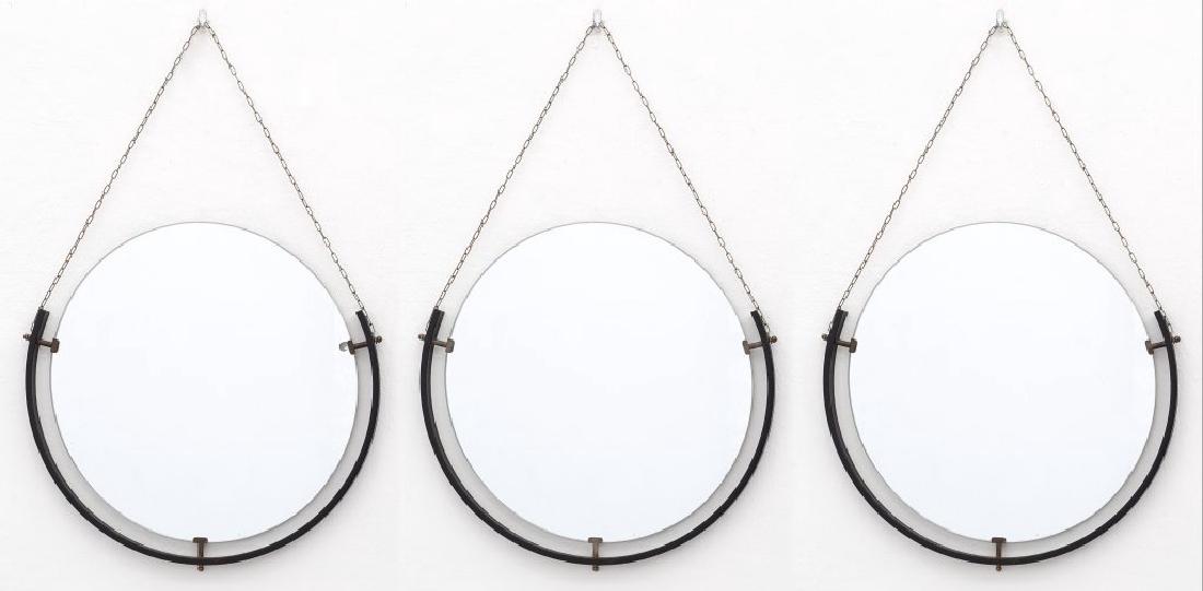 TRE SPECCHI DA PARETE, anni '60.  Acciaio (1 of 1)