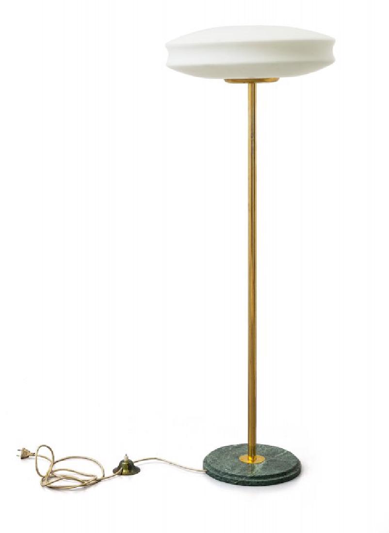 UNA LAMPADA DA TERRA, anni '60. Marmo, ottone, (1 of 1)
