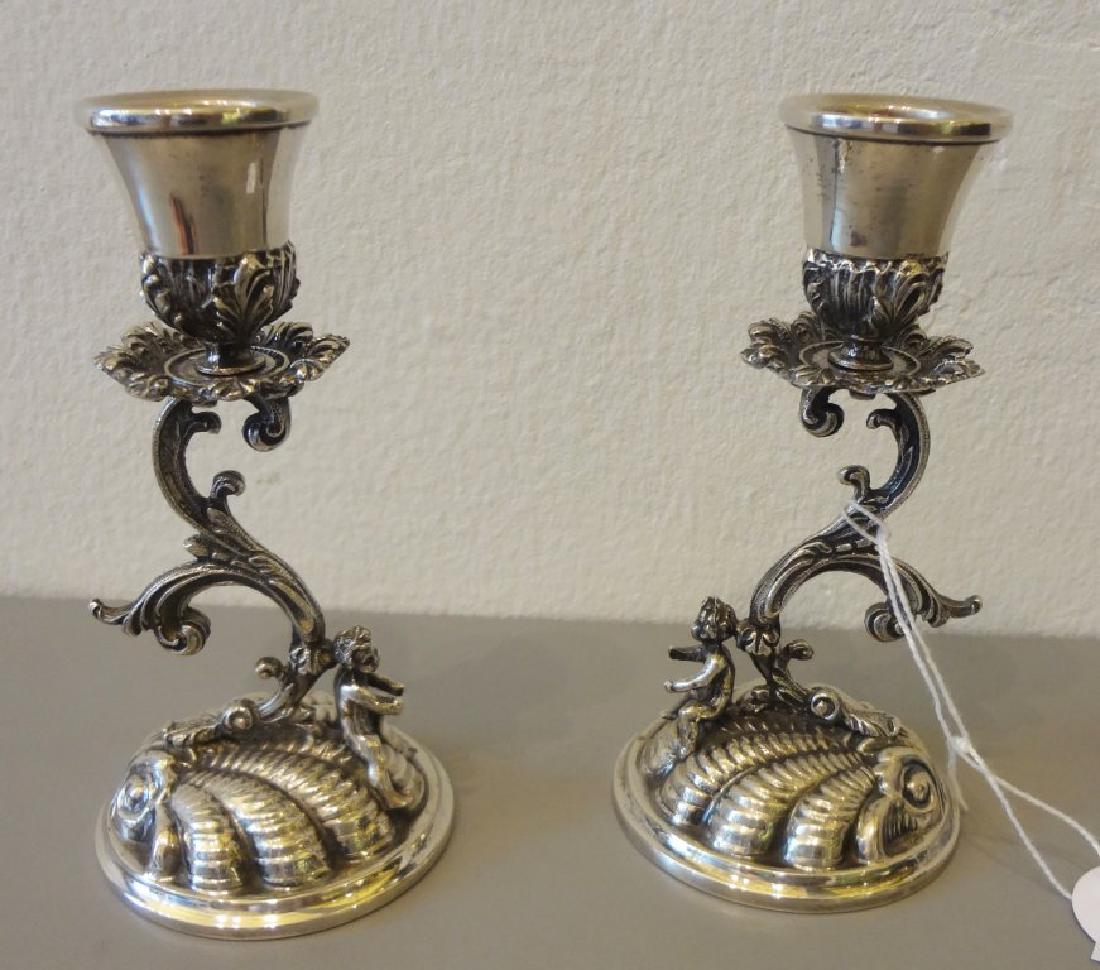 Coppia di piccoli candelieri in argento (1 of 1)