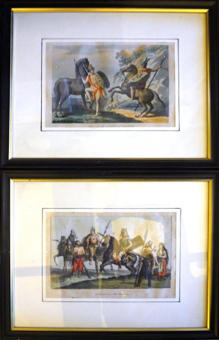 "Battaglie" coppia di stampe acquarellate (1 of 1)