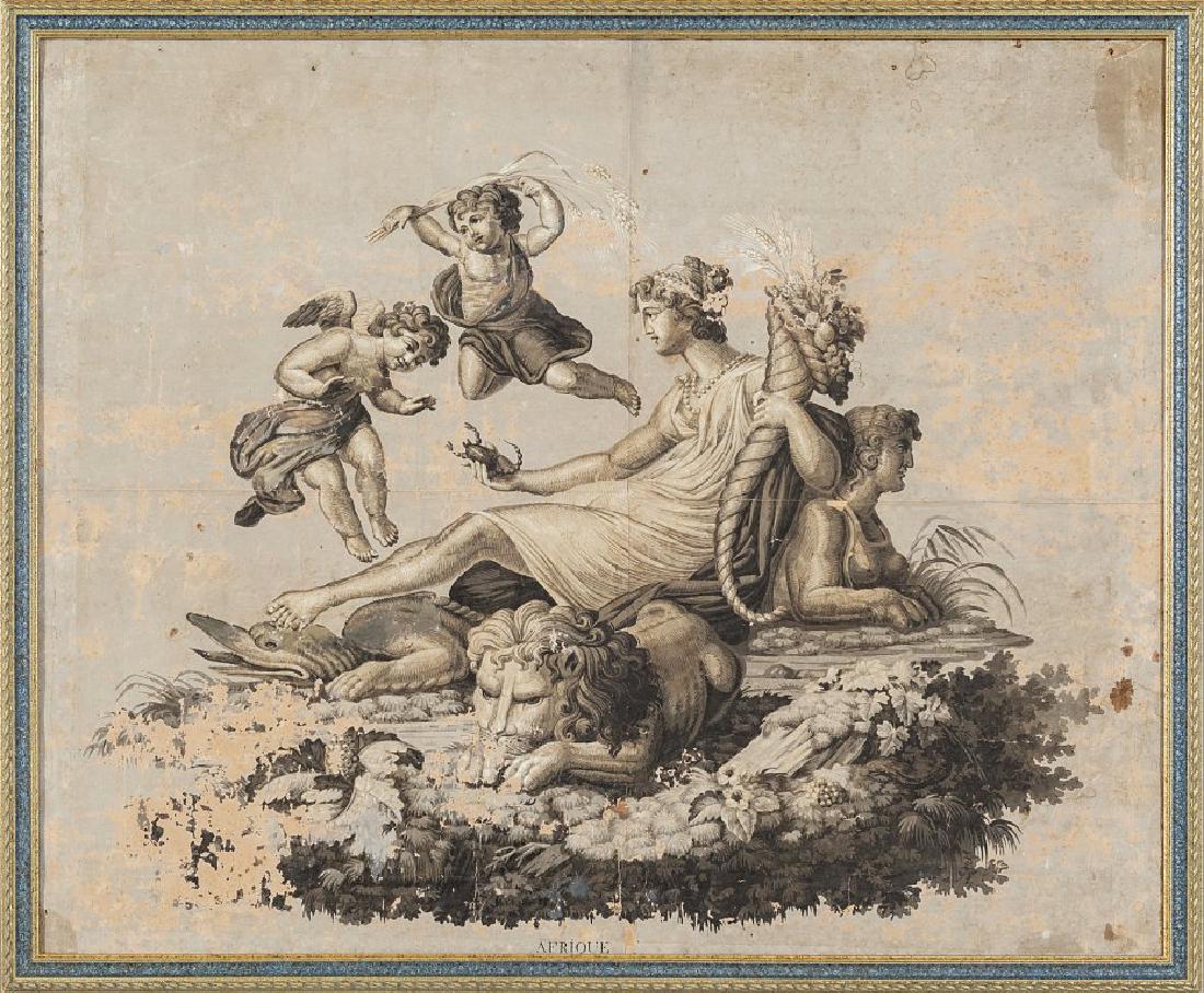 L'Africa, grisaille, sec.XIX cm. 104x86, (1 of 1)