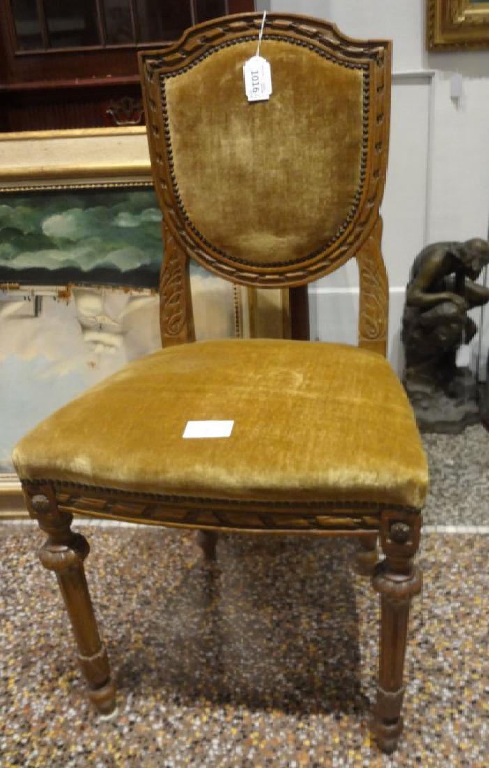 Coppia di sedie in stile Luigi XVI in noce con (1 of 1)