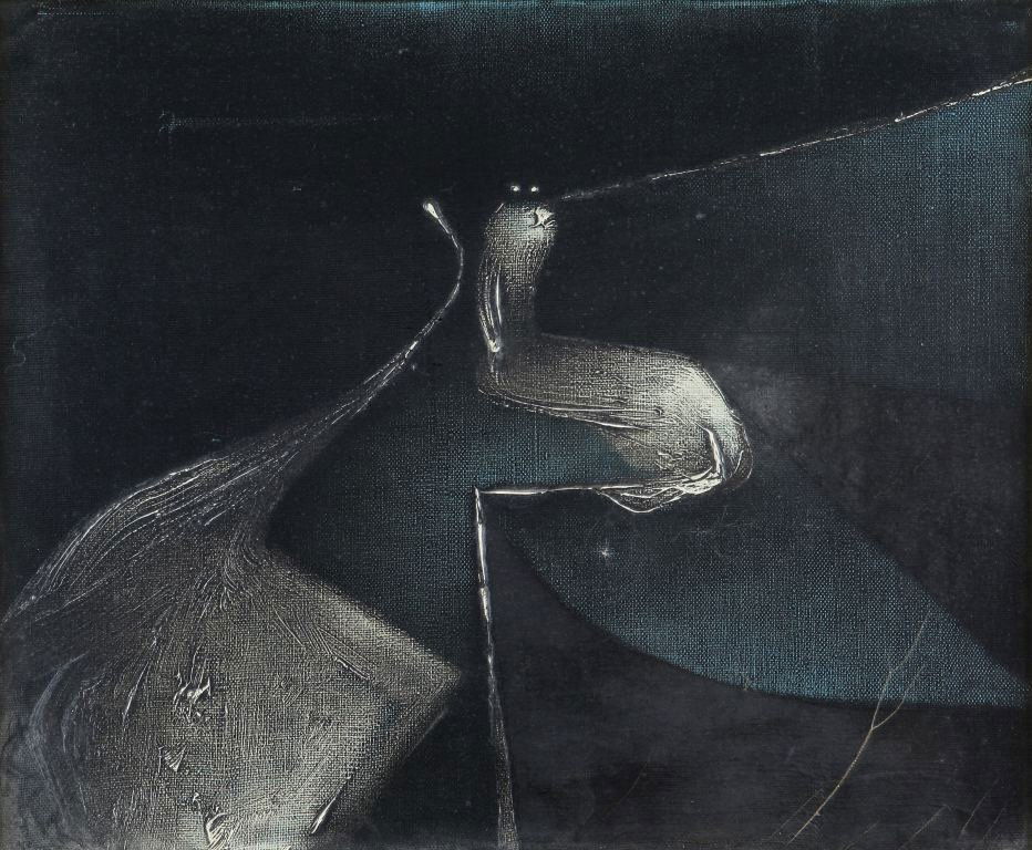 CHAB VICTOR (1930-) Dentro del sonido: CHAB VICTOR (1930-) Dentro del sonido 1970 olio su tela cm 50x60 firmato, datato e titolato sul retro provenienza: giÃ Collezione Gianni Bertini, Sestri Levante (Ge) Dentro del sonido 1970 oil on c