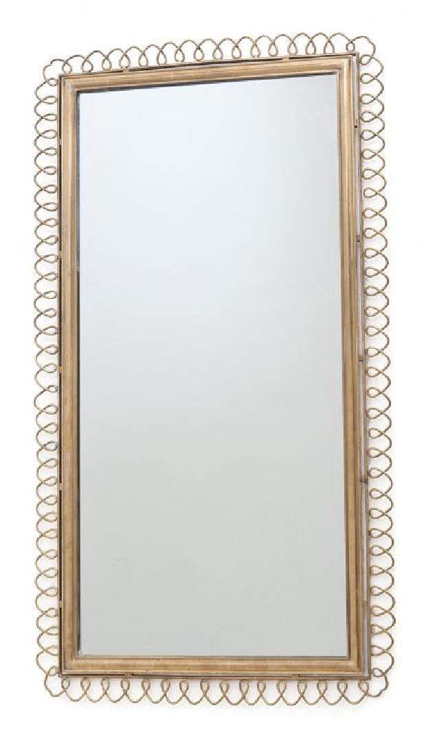 UNO SPECCHIO DA PARETE, anni "40.  Ottone, (1 of 1)