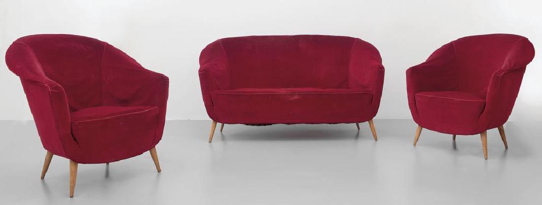 UN SOFA E DUE POLTRONE, anni "50.  Struttura e (1 of 1)