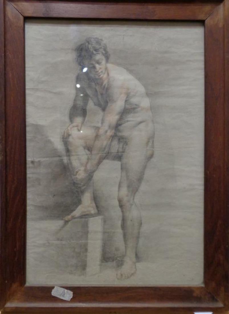 Nudo, disegno accademico sec.XIX cm. 36x52 (1 of 1)