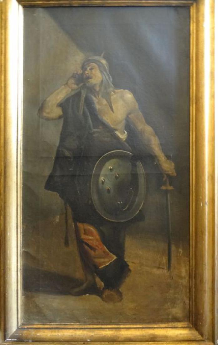 "Vichingo" olio sec.XX cm. 45x85 (1 of 1)