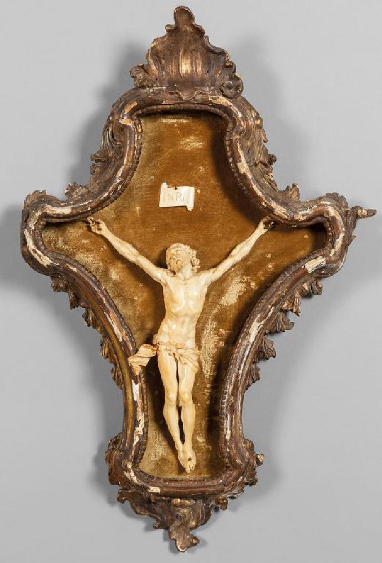 Cristo in avorio sec.XVIII dentro teca Luigi XV (1 of 1)