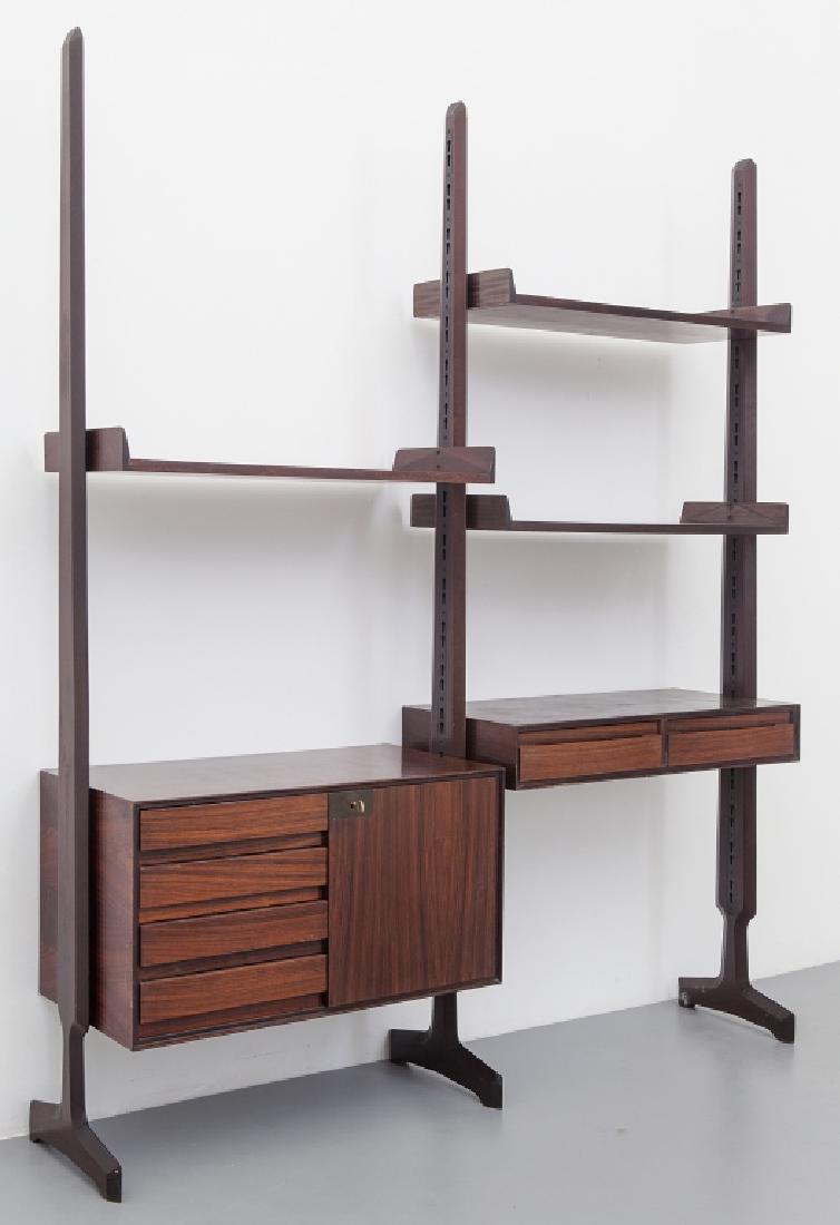 UNA LIBRERIA, anni '60.  Legno di palissandro, (1 of 1)