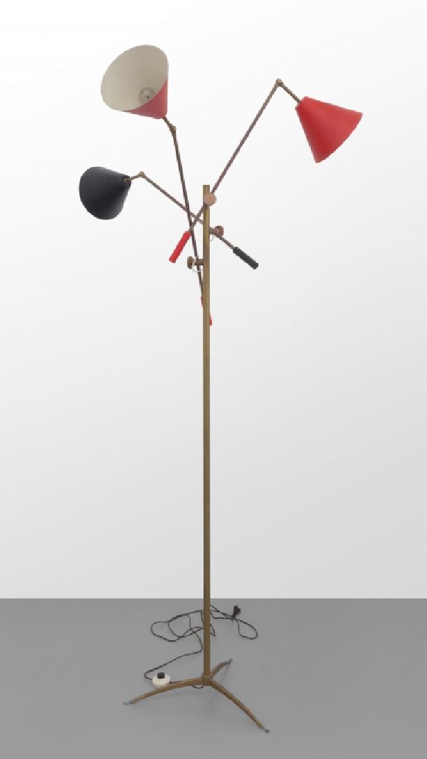 UNA LAMPADA DA TERRA, anni '50.  Ottone, (1 of 1)