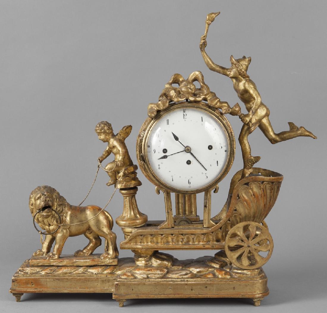 Orologio in legno intagliato e dorato (1 of 1)