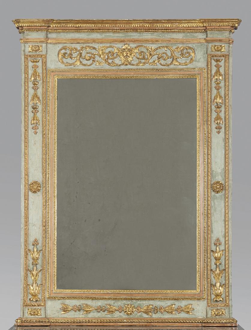 Caminiera Luigi XVI in legno intagliato, dorato e (1 of 2)