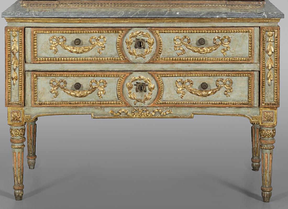 ComÃ² Luigi XVI a due cassetti in legno riccamente (1 of 2)