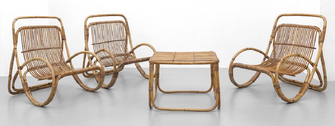 TRE POLTRONE e un  TAVOLINO, anni '60. (1 of 1)