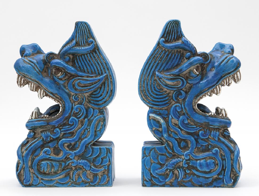 CERAMICHE ZACCAGNINI Due reggilibri, anni '60. (1 of 1)