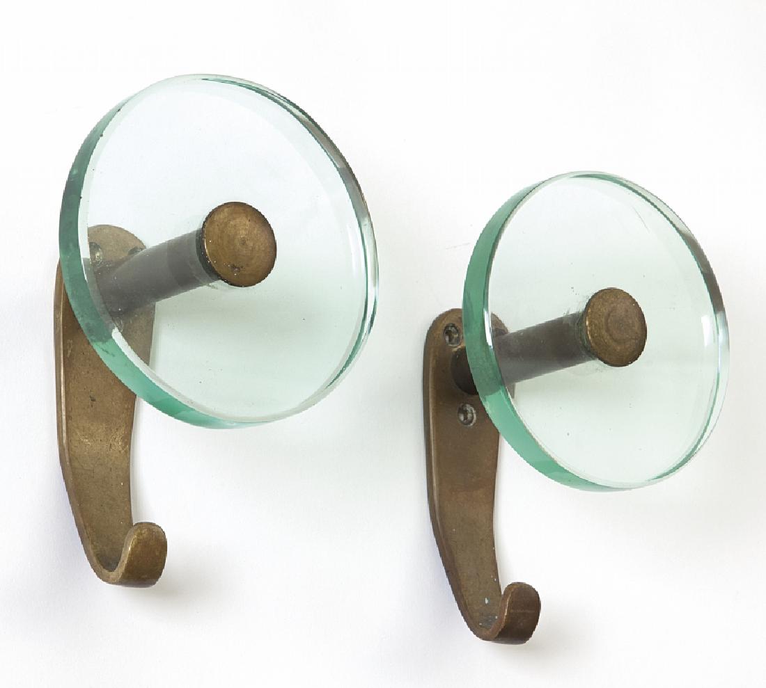 DUE APPENDIABITI DA PARETE, anni '50.  Ottone, (1 of 1)