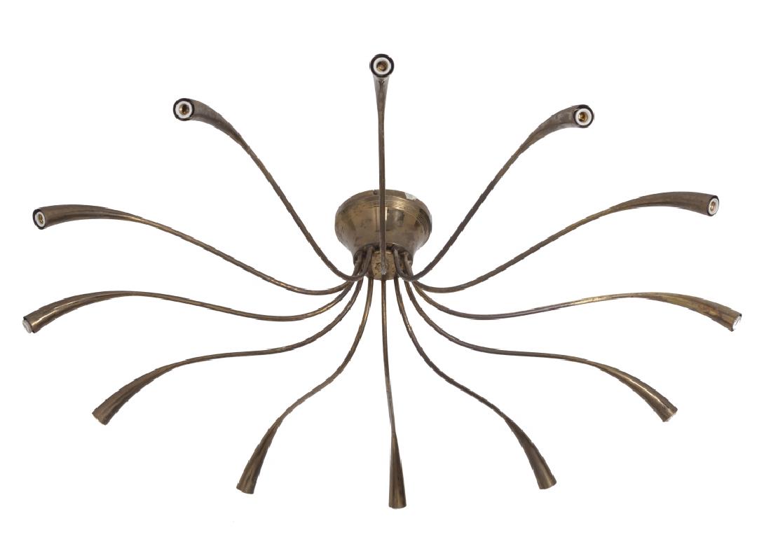 UN LAMPADARIO, anni '50.  Ottone.  Altezza (1 of 1)