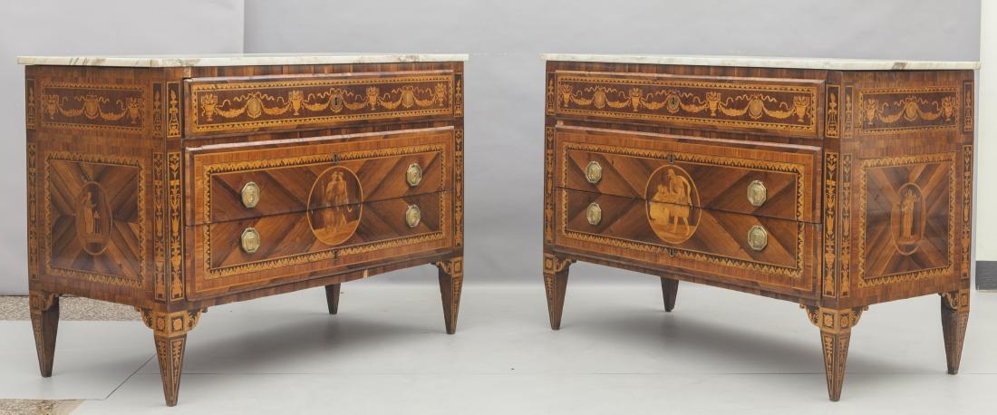 Coppia di importanti comÃ² Luigi XVI lastronati ed (1 of 5)