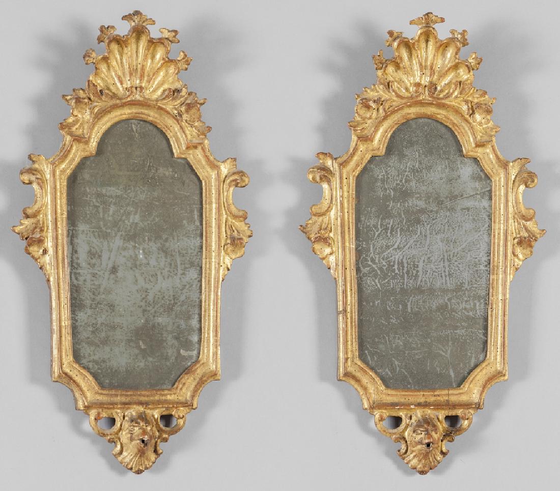 Coppia di specchierine Luigi XIV in legno (1 of 1)