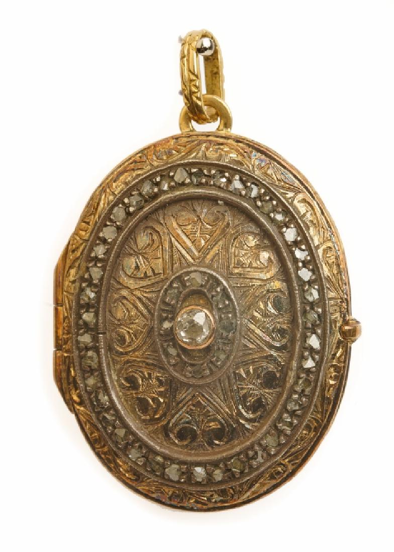 Portafoto in oro epoca Liberty con incastonate (1 of 1)