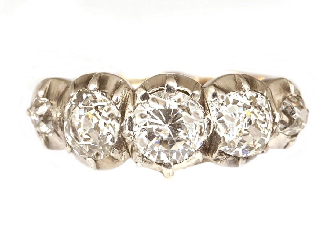 Anello in oro bianco e giallo a forma di riviere (1 of 1)