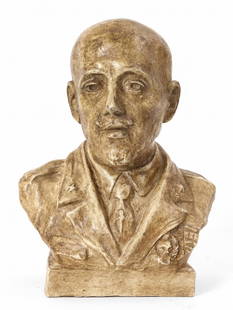 MANIFATTURA DI SIGNA (Editore) Busto di: MANIFATTURA DI SIGNA (Editore) Busto di Gabriele D'Annunzio. Ceramica formata a mano e smaltata. Altezza cm 22