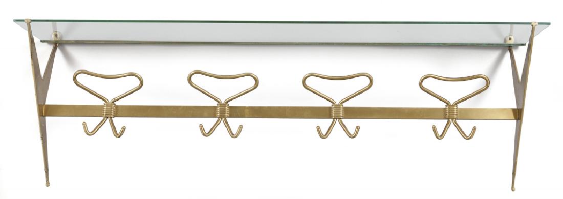 UN APPENDIABITI DA PARETE, anni '50.  Ottone, (1 of 1)