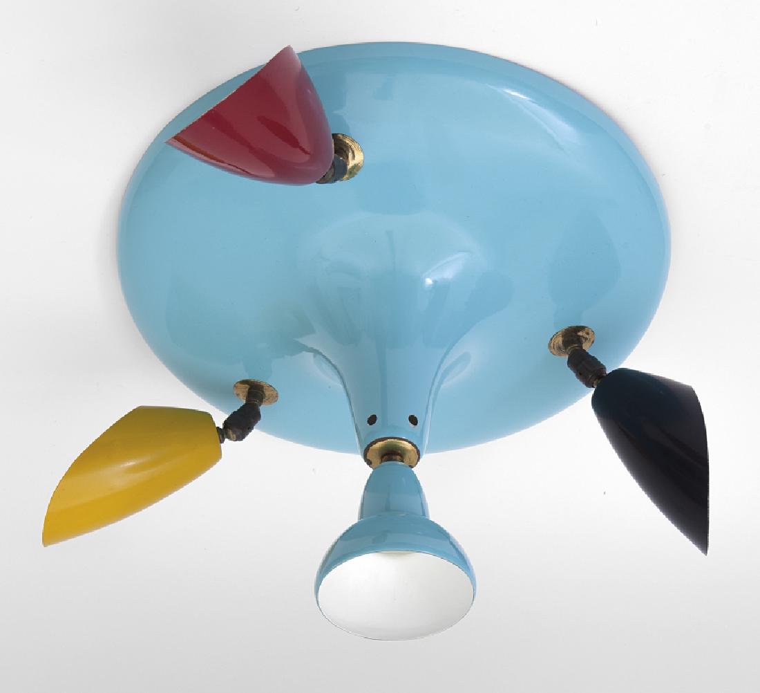 UNA PLAFONIERA E DUE APPLIQUES, anni '50. (1 of 2)