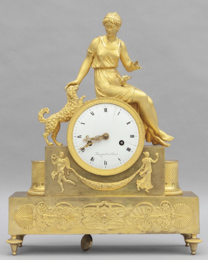 Orologio Carlo X in bronzo dorato raffigurante (1 of 1)