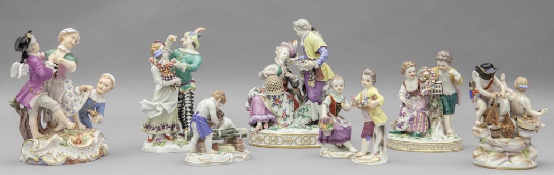 Otto statuine e gruppi in porcellana di Meissen (1 of 1)