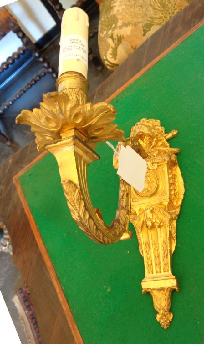 Aplique in bronzo dorato a una luce, sec.XIX: Aplique in bronzo dorato a una luce, sec.XIX