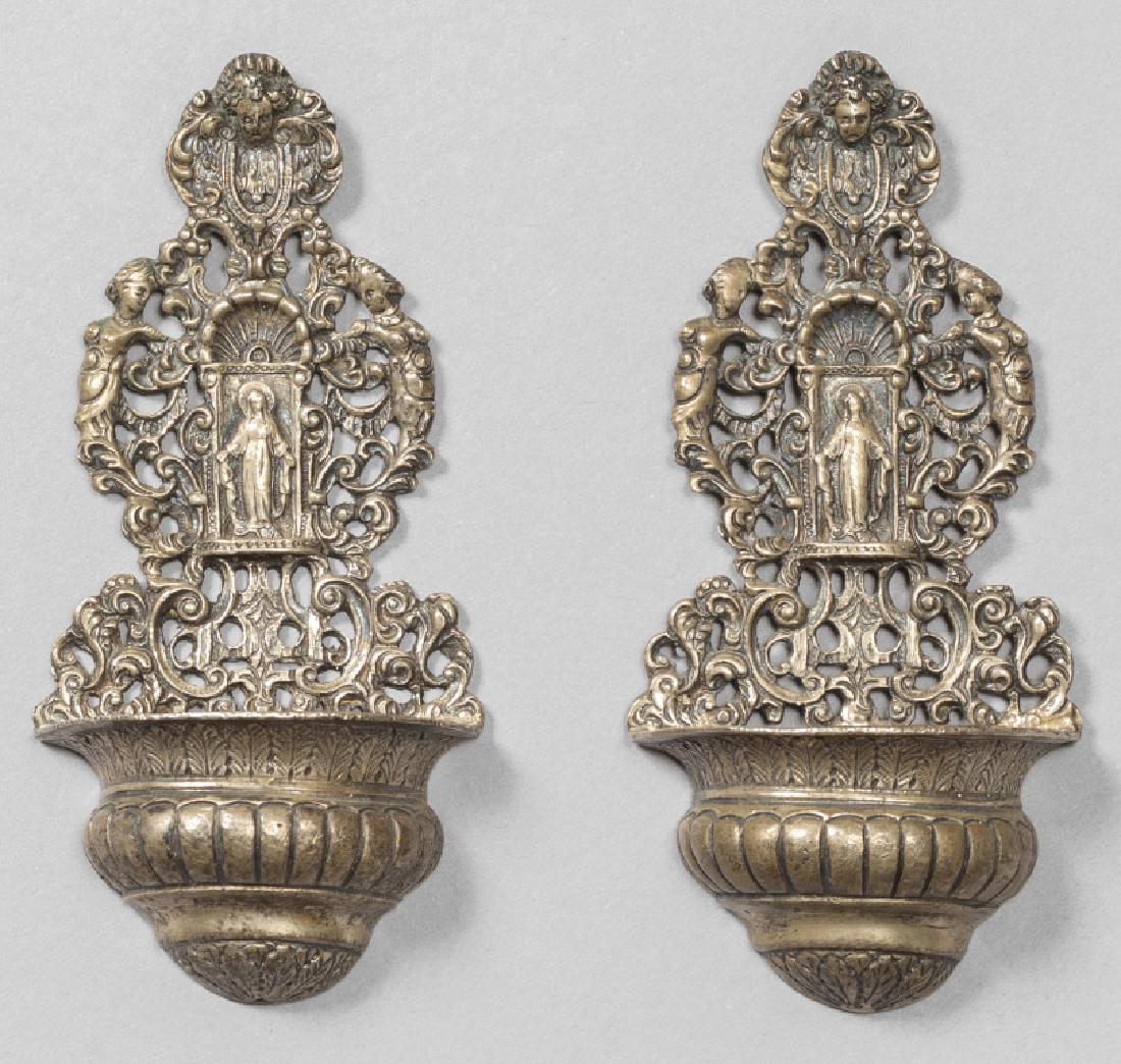 Coppia di piccole acquasantiere in argento (1 of 1)