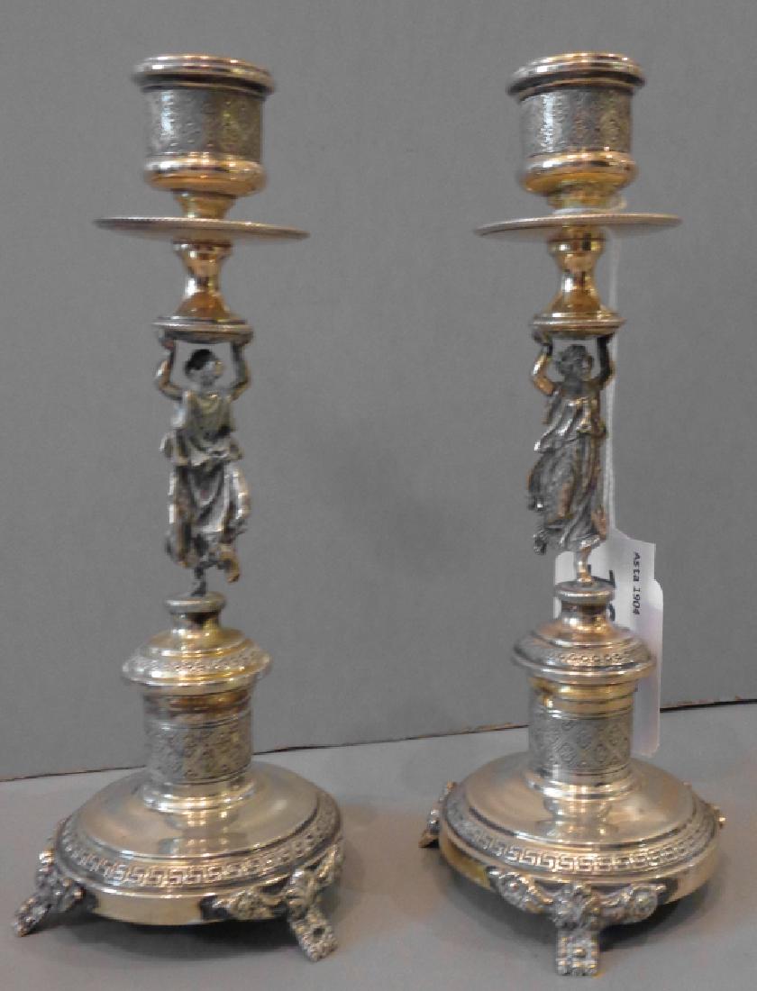 Coppia di candelieri in argento h.cm.17,5 (1 of 1)