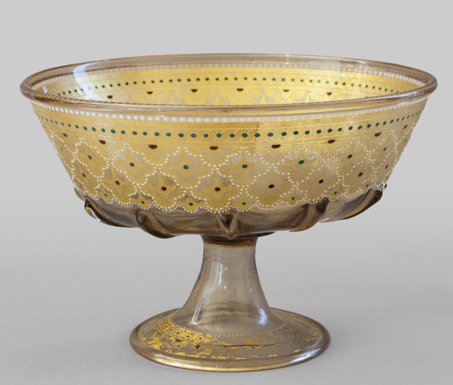 Grande coppa in vetro decorato in policromia e (1 of 1)