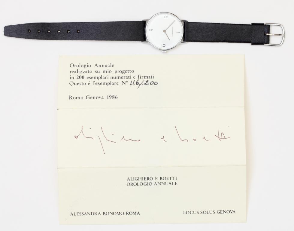 ALIGHIERO BOETTI (1940-1994)  Orologio Annuale (1 of 2)