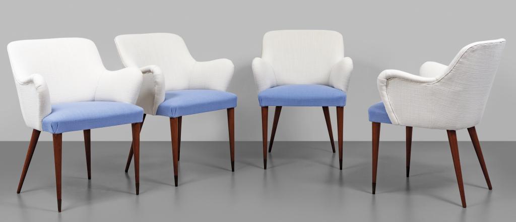 QUATTRO POLTRONCINE, anni '50.  Strutture e (1 of 1)