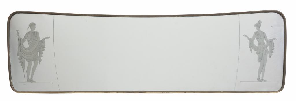 UNO SPECCHIO DA PARETE, anni '50.  Ottone, (1 of 1)