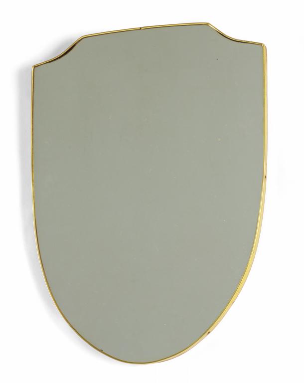 UNO SPECCHIO DA PARETE, anni '50.  Ottone, (1 of 1)