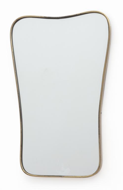 UNO SPECCHIO DA PARETE, anni '50.  Ottone, (1 of 1)