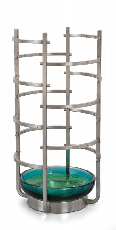 UN PORTAOMBRELLI, anni '60.  Ottone cromato (1 of 2)