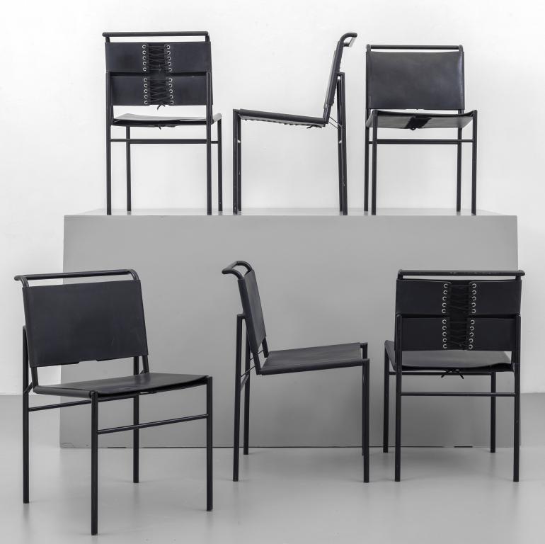 SEI SEDIE, anni '70.  Acciaio tubolare (1 of 1)