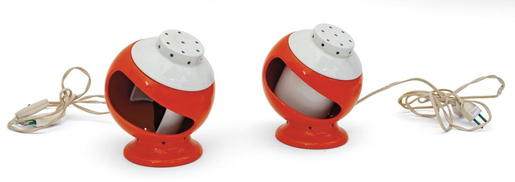 DUE LAMPADE DA TAVOLO, anni '70.  Ceramica (1 of 1)
