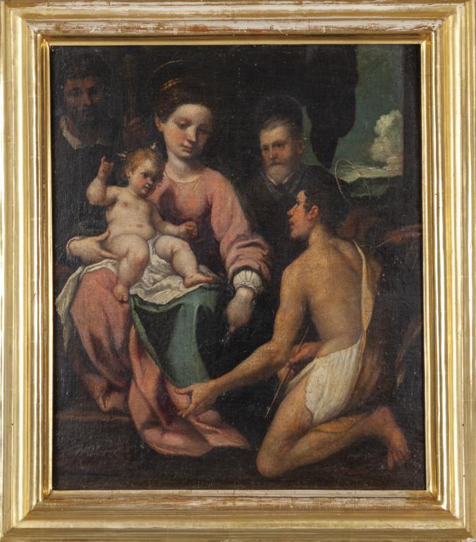 BERNARDO CASTELLO (1557-1629) Sacra: BERNARDO CASTELLO (1557-1629) Sacra Famiglia olio cm.57x76