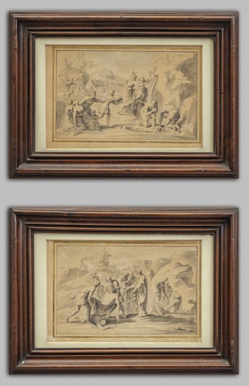 ANDREA APPIANI (1754-1817) Scene di: ANDREA APPIANI (1754-1817) Scene di genere coppia di disegni cm. 25x16