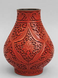 Vaso a boccia in lacca di Cina h.cm.21: Vaso a boccia in lacca di Cina h.cm.21