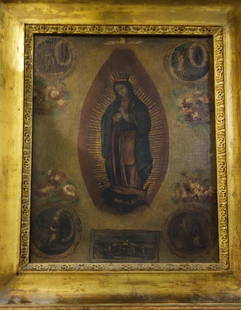 Scuola dell'Italia Meridionale sec.XIX "Madonna": Scuola dell'Italia Meridionale sec.XIX "Madonna" olio cm. 36x50