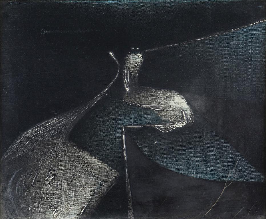 CHAB VICTOR (1930-) Dentro del sonido: CHAB VICTOR (1930-) Dentro del sonido 1970 olio su tela cm 50x60 firmato, datato e titolato sul retro provenienza: giÃ Collezione Gianni Bertini, Sestri Levante (Ge) Dentro del sonido 1970 oil on c