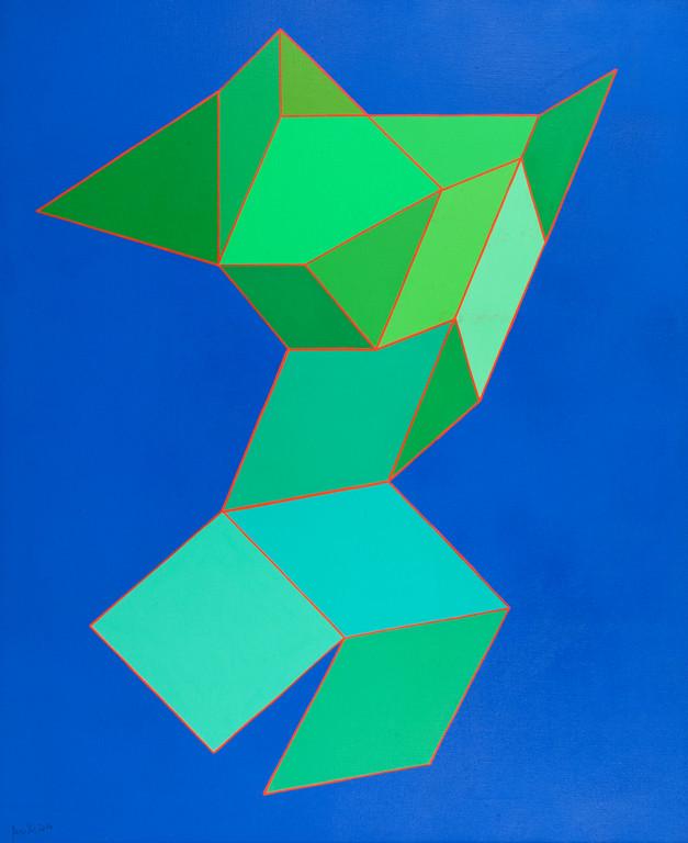 ACHILLE PERILLI (1927-) Abracadabra: ACHILLE PERILLI (1927-) Abracadabra 2006 tecnica mista su tela cm 100x81 firmato in basso a sinistra firmato, datato e titolato sul retro sul retro: timbro della Galleria d'Arte Rotta Farinelli, Genov