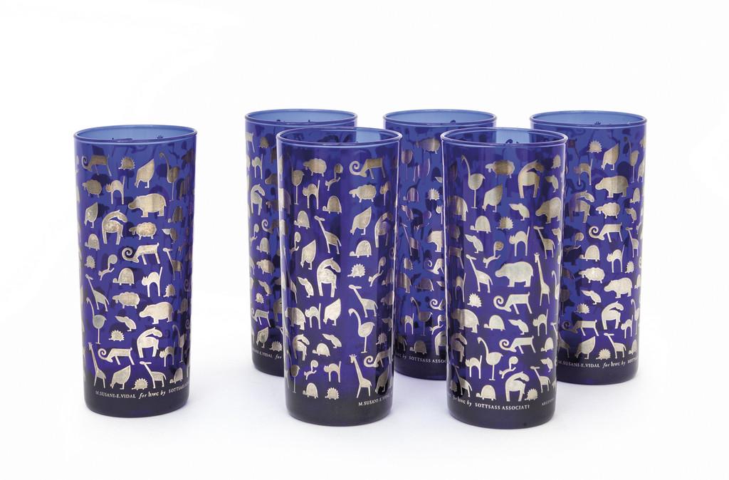 SOTTSASS ASSOCIATI  Sei bicchieri di vetro (1 of 1)